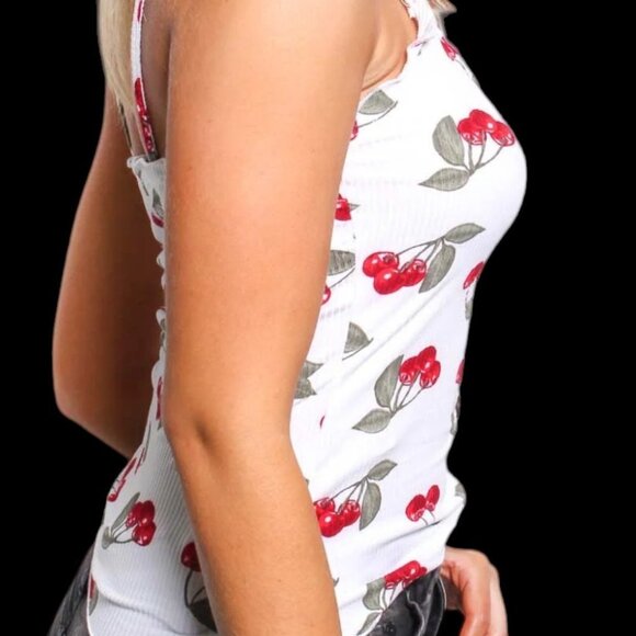 NWT - Women's Sleeveless Spaghetti Strap Printed Top - Large - Picture 3 of 4